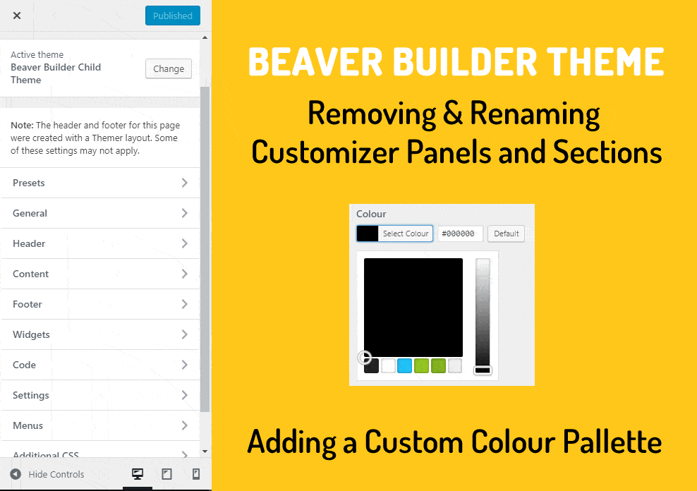 Beaver Builder Theme Customizer